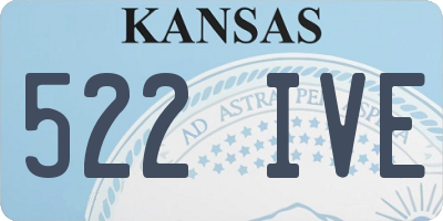 KS license plate 522IVE