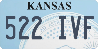 KS license plate 522IVF