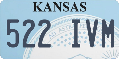 KS license plate 522IVM