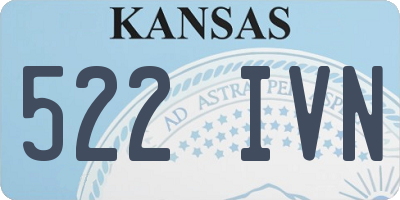 KS license plate 522IVN