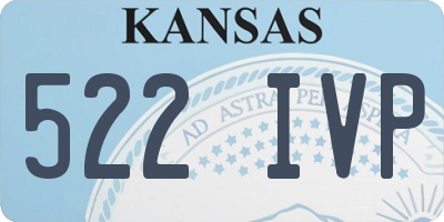 KS license plate 522IVP