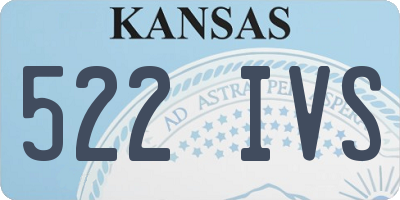 KS license plate 522IVS