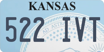 KS license plate 522IVT