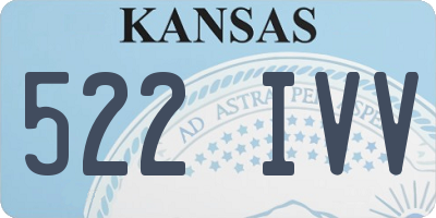 KS license plate 522IVV