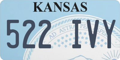 KS license plate 522IVY