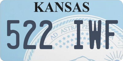 KS license plate 522IWF