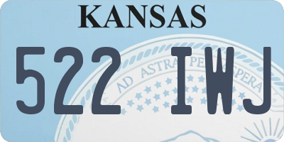 KS license plate 522IWJ