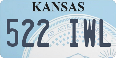 KS license plate 522IWL