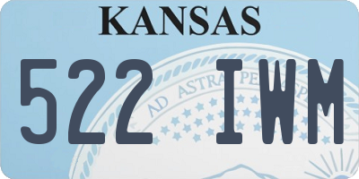 KS license plate 522IWM