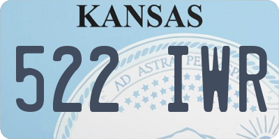 KS license plate 522IWR