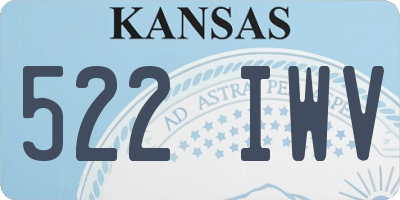 KS license plate 522IWV