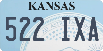 KS license plate 522IXA