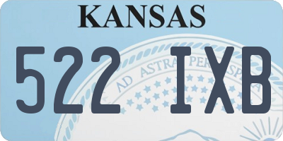 KS license plate 522IXB