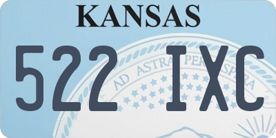 KS license plate 522IXC