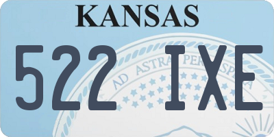 KS license plate 522IXE