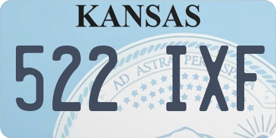 KS license plate 522IXF