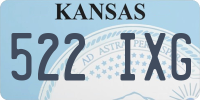 KS license plate 522IXG