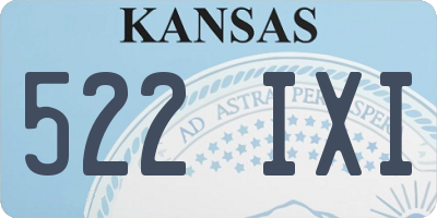 KS license plate 522IXI