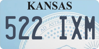 KS license plate 522IXM