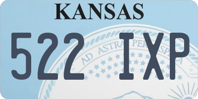 KS license plate 522IXP