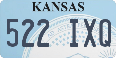 KS license plate 522IXQ