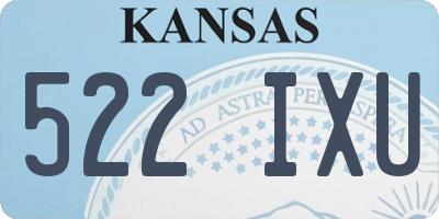 KS license plate 522IXU