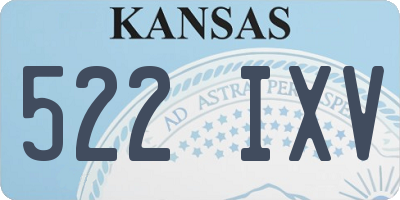 KS license plate 522IXV
