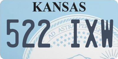 KS license plate 522IXW
