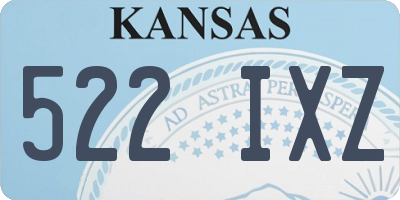 KS license plate 522IXZ
