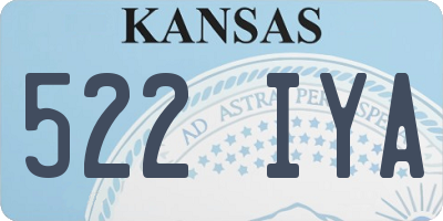 KS license plate 522IYA