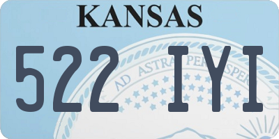 KS license plate 522IYI