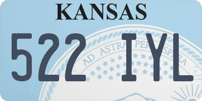 KS license plate 522IYL