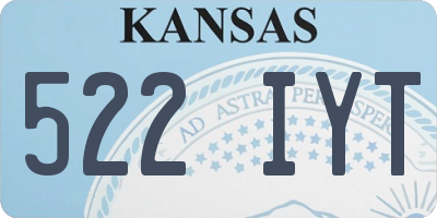 KS license plate 522IYT