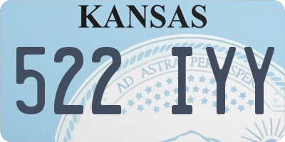KS license plate 522IYY