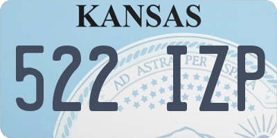 KS license plate 522IZP