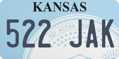 KS license plate 522JAK