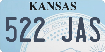 KS license plate 522JAS