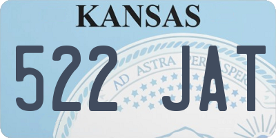 KS license plate 522JAT