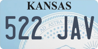 KS license plate 522JAV