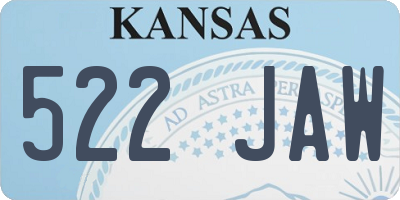 KS license plate 522JAW