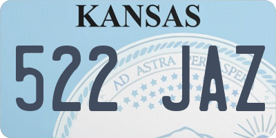 KS license plate 522JAZ