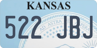 KS license plate 522JBJ