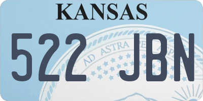 KS license plate 522JBN