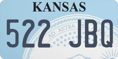 KS license plate 522JBQ