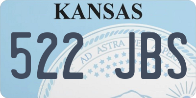 KS license plate 522JBS