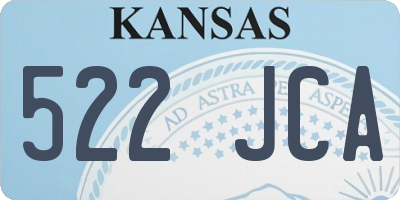 KS license plate 522JCA