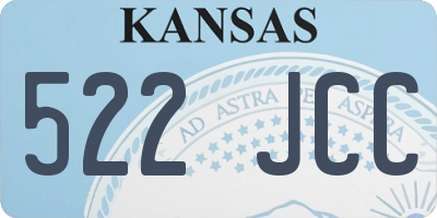 KS license plate 522JCC