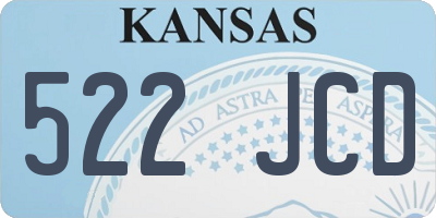 KS license plate 522JCD