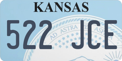 KS license plate 522JCE