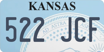 KS license plate 522JCF